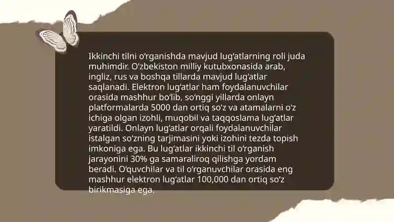 Lugʻat turlari haqida malumot tayyorlash 4