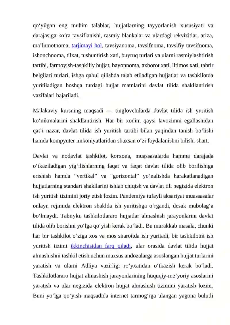 Davlat Tilida Ish Yuritish Fanining Maqsadi va Vazifalari 4