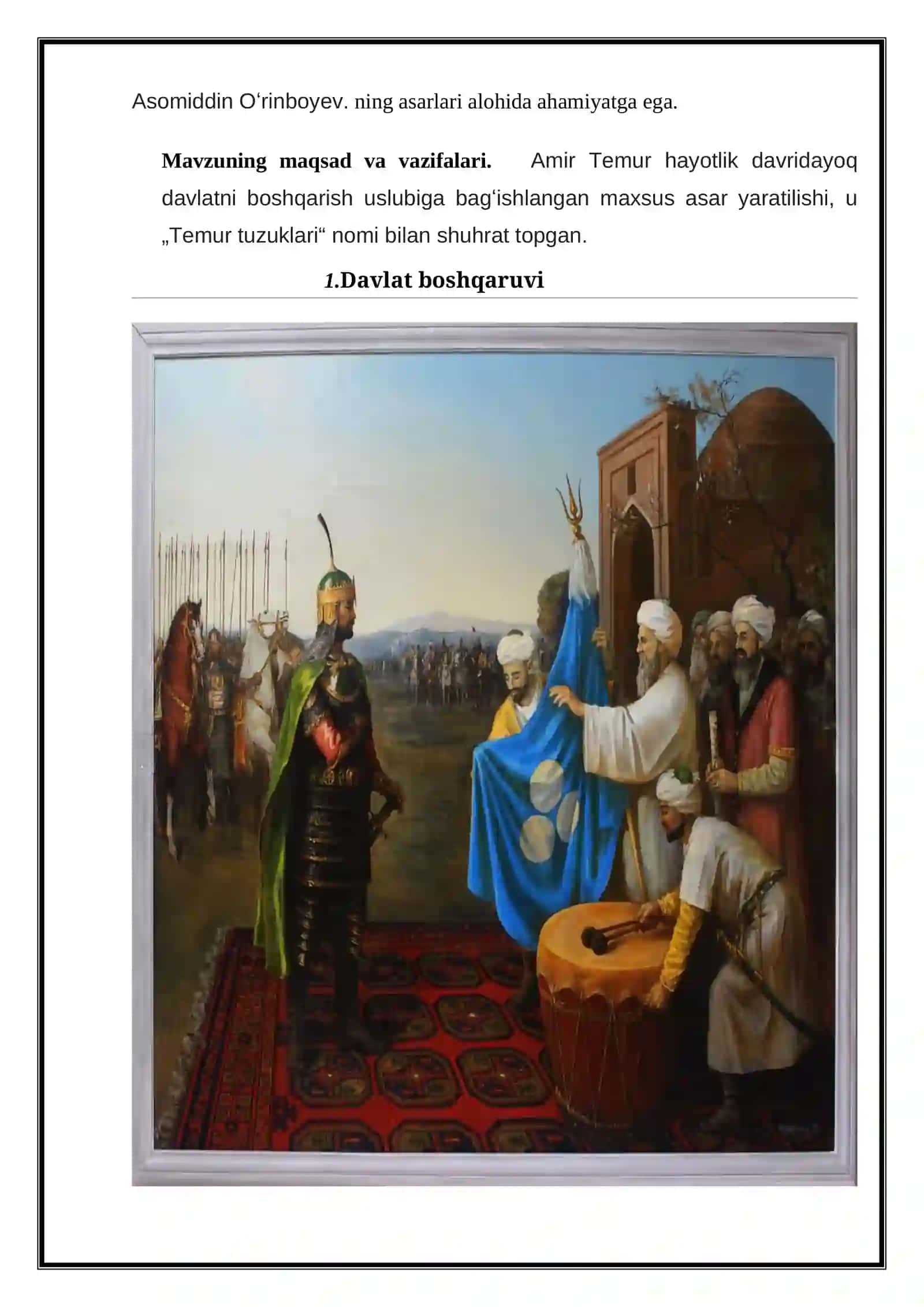 Temuriylar saltanati tarixi manbalarini oʻrganish 4