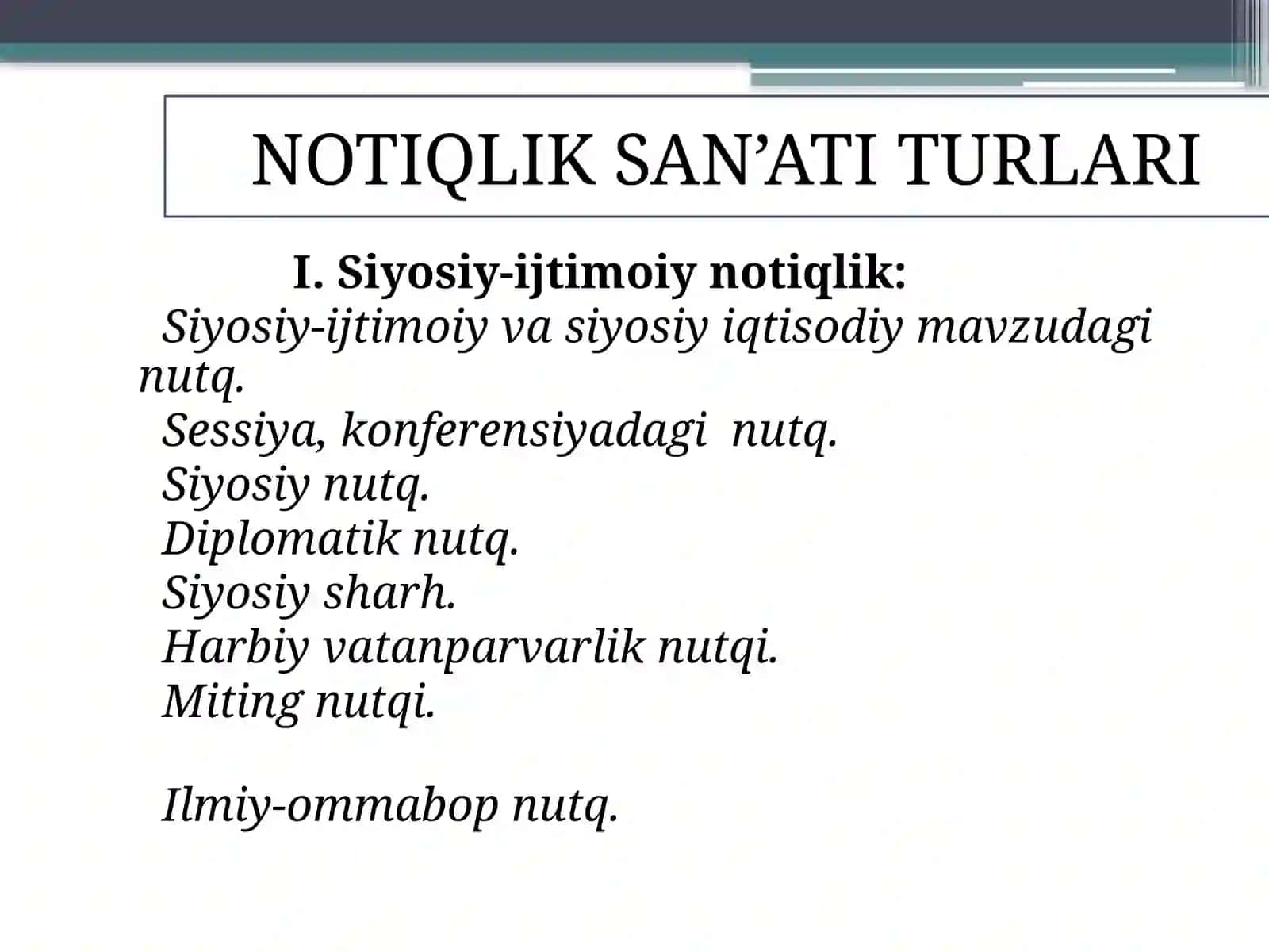 O’QITUVCHI NUTQ MADANIYATI FANIDAN MUSTAQILISHI 4
