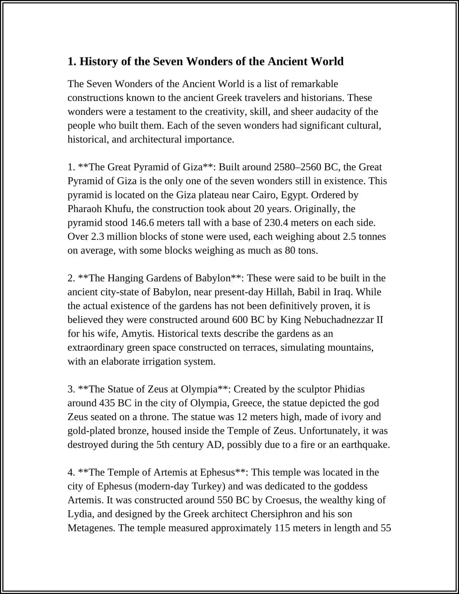 SEVEN WONDERS OF THE WORLD 4