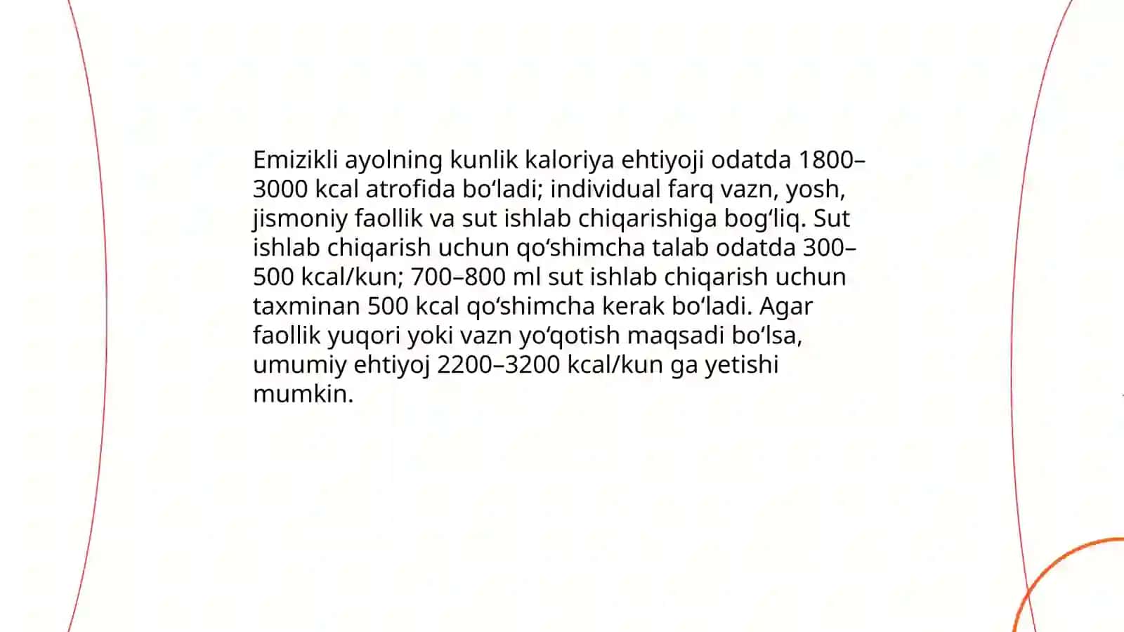 Emizikli ayolning rejimi va ovqatlanishi Davolash-2 205-guruh Ravshanova Marjona 4