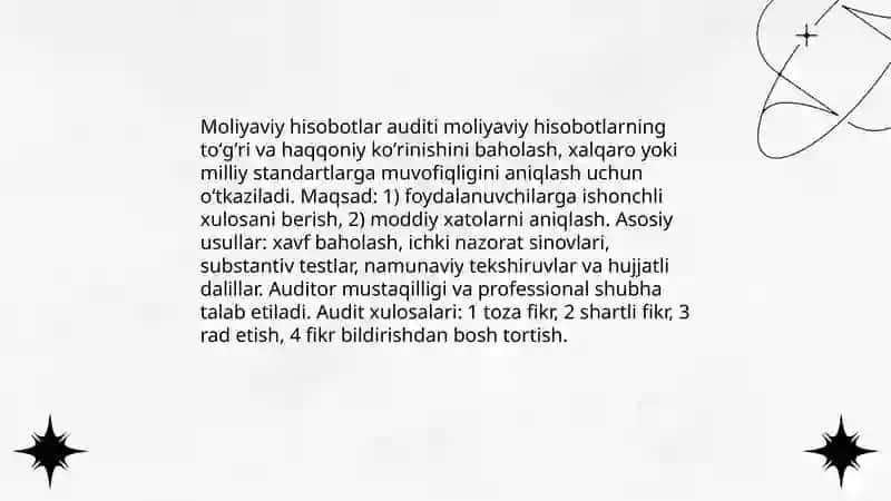 Auditning turlari va shakllari 4