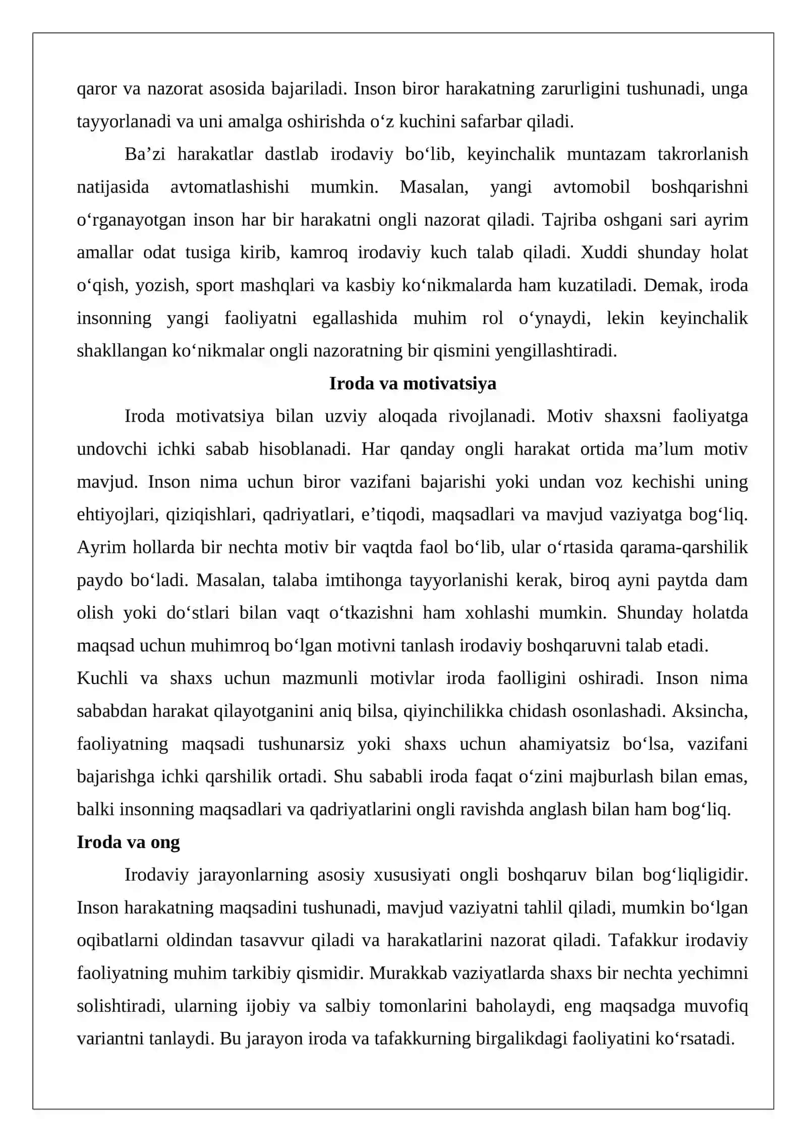Irodaviy jarayonlar haqidagi umumiy tasavvurlar 4