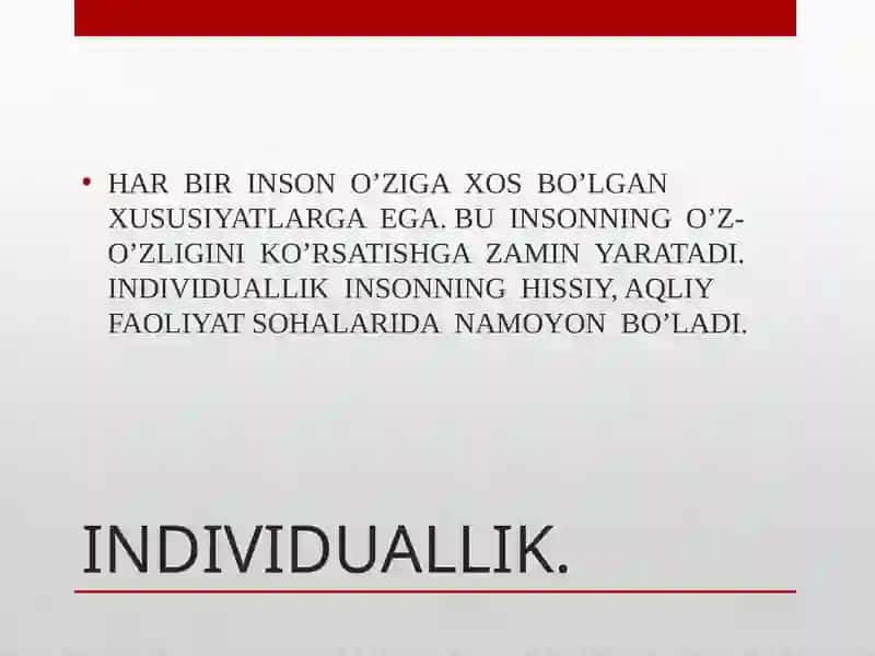 Shaxs rivojlanishi 4