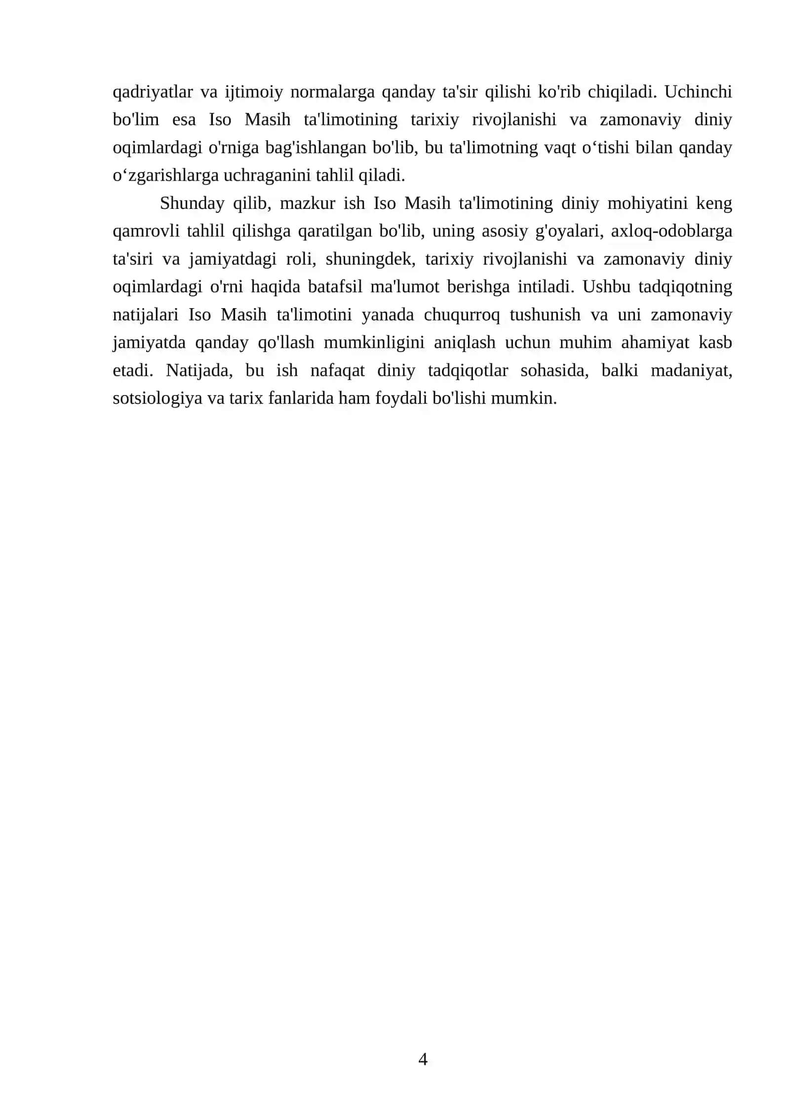 Iso Masih ta‘limotining diniy mohiyati 4
