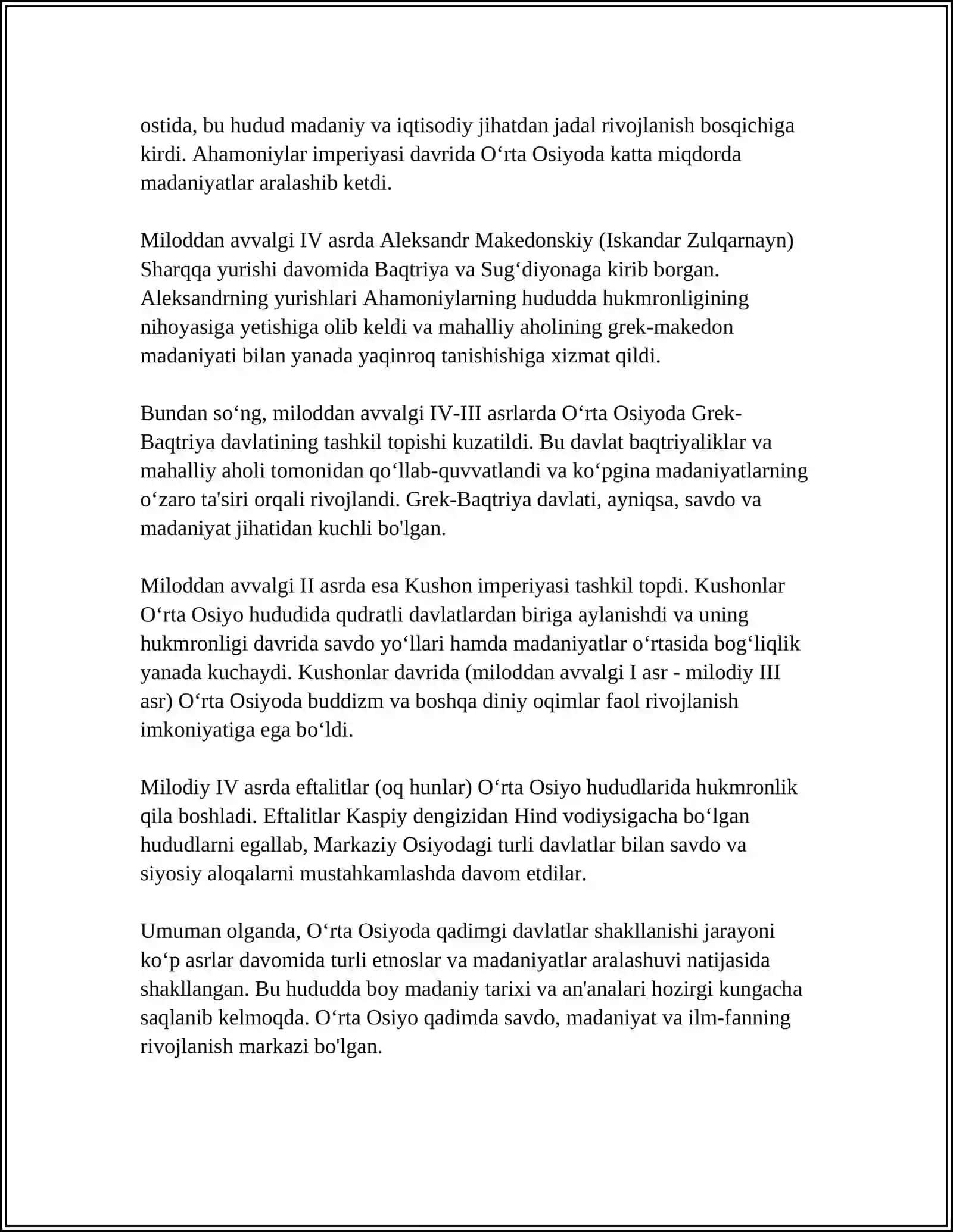 O'ZBEK DAVLATCHILIGINING SHAKLLANISHI VA TARAQQIYOT BOSQICHLARI 4