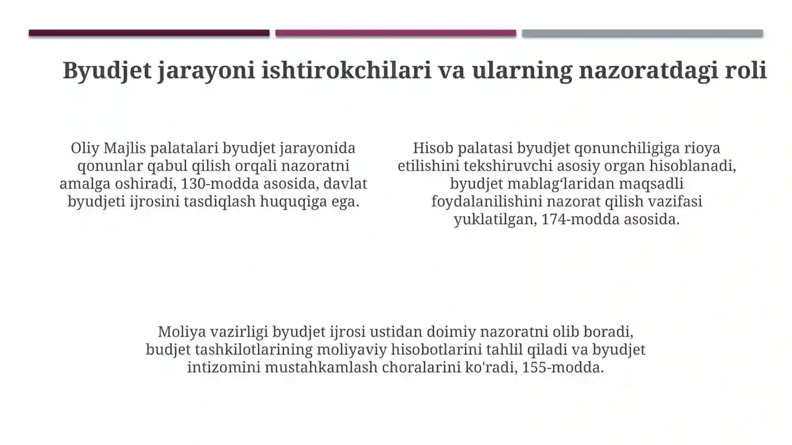 Byudjet nazoratining huquqiy asoslari 4