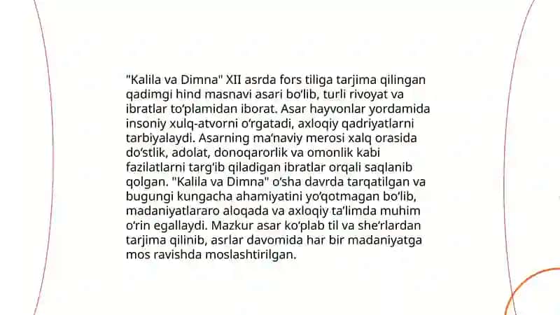"Kalila va Dimna" tarjimasi 4