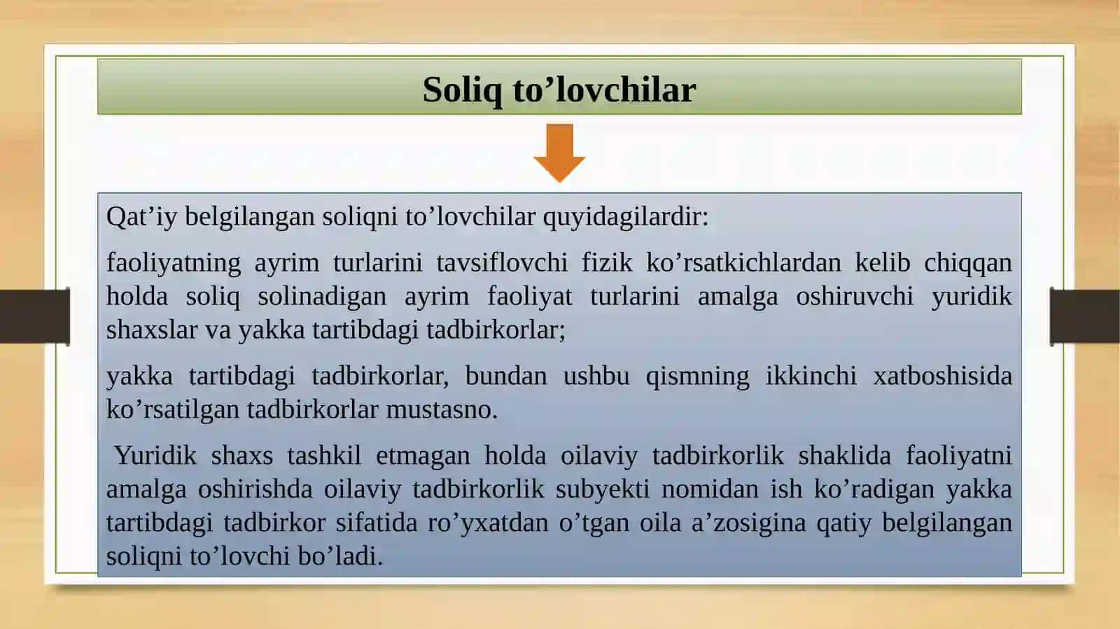 QAT’IY BELGILANGAN SOLIQ 4