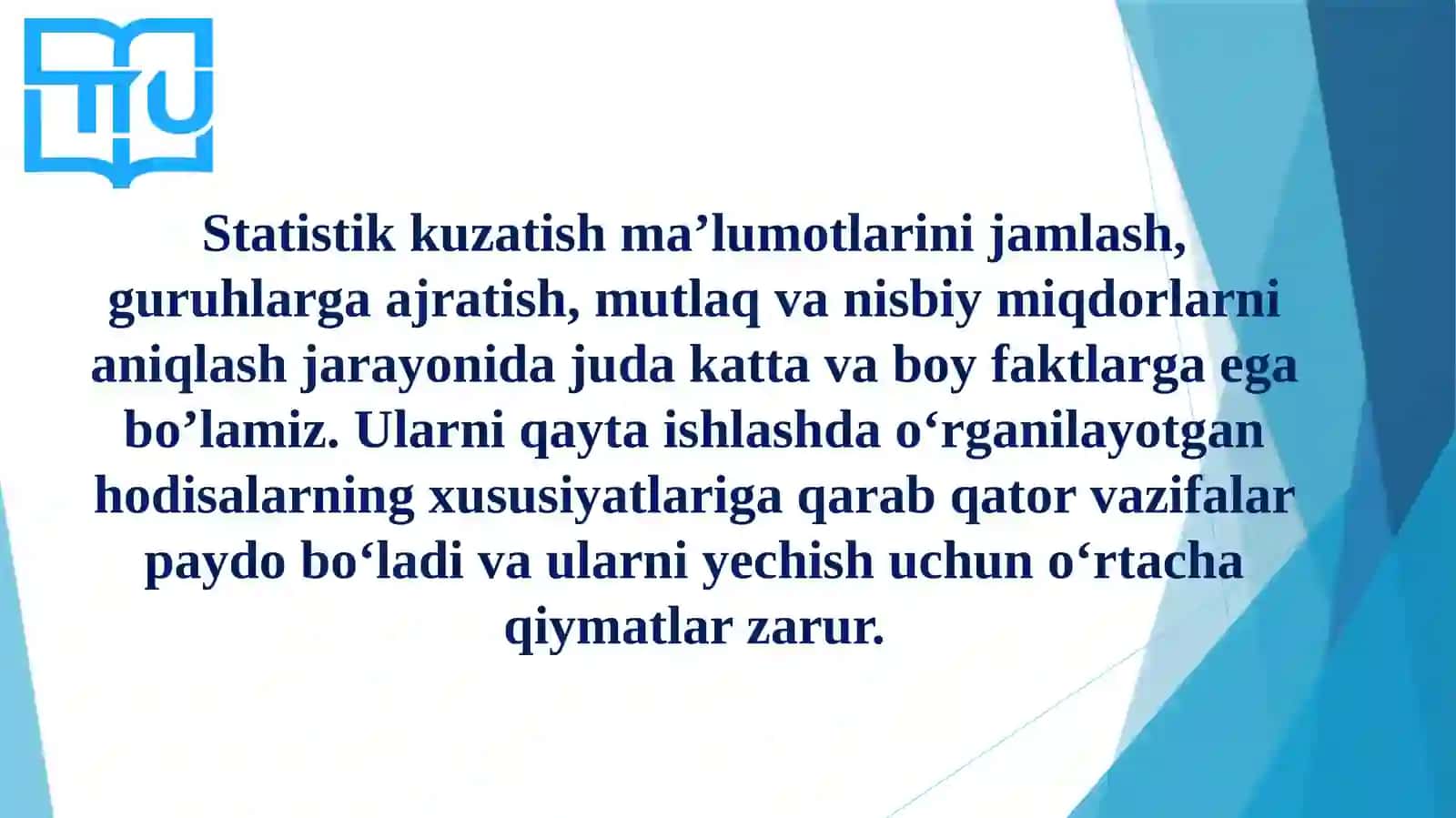Matematik va statistika fanidan fanning tuzilishi 4