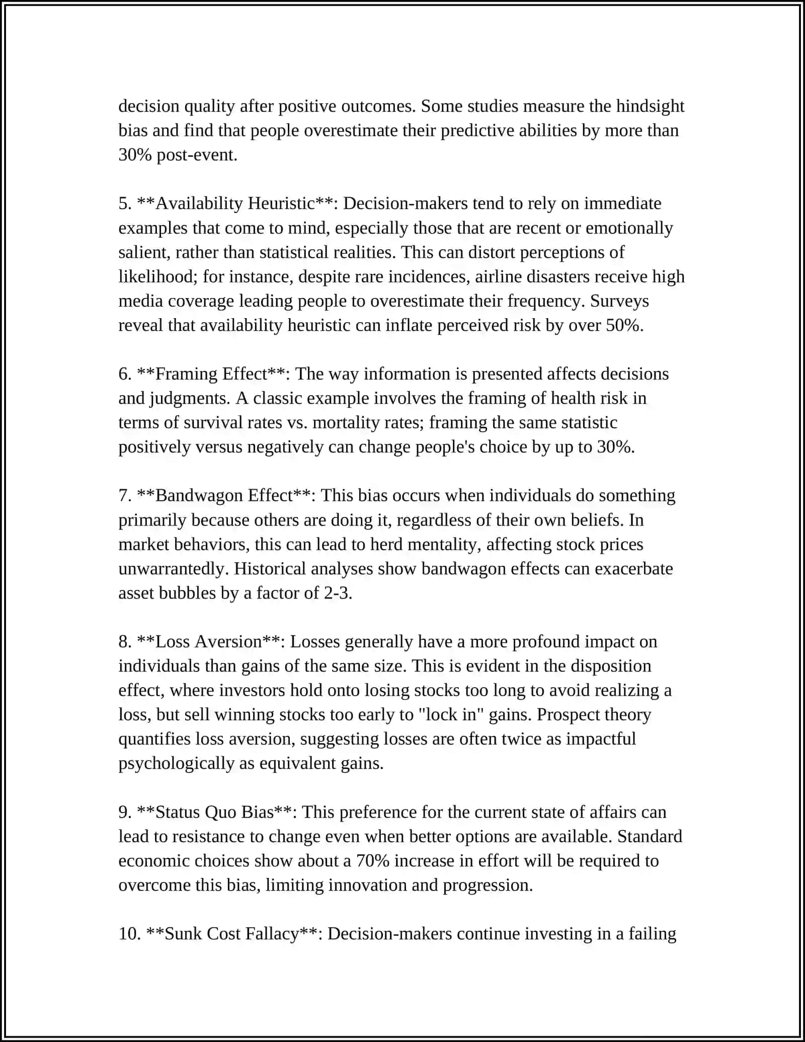 EXPLAIN THE PSYCHOLOGY OF DECISION-MAKING 4