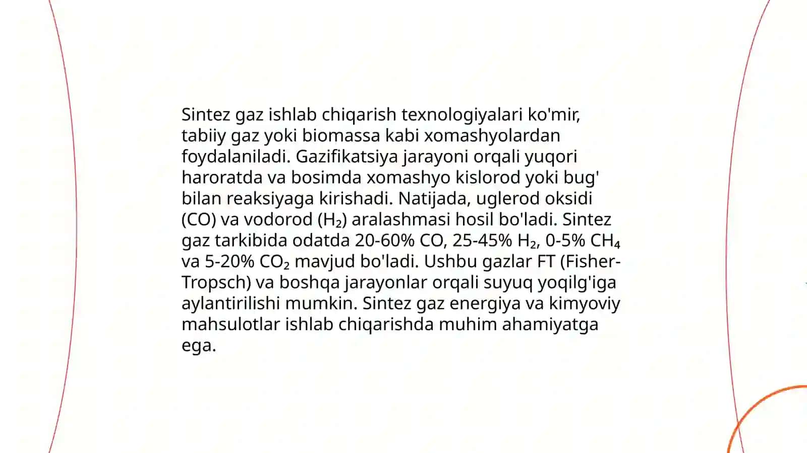 Sintez gaz asosida olinadigan mahsulotlar 4
