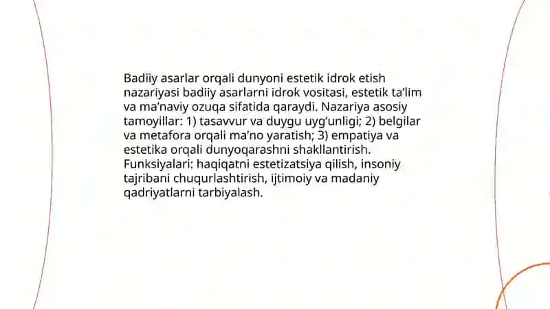 Badiiy asarlarning estetik idrok shakllanishi 4