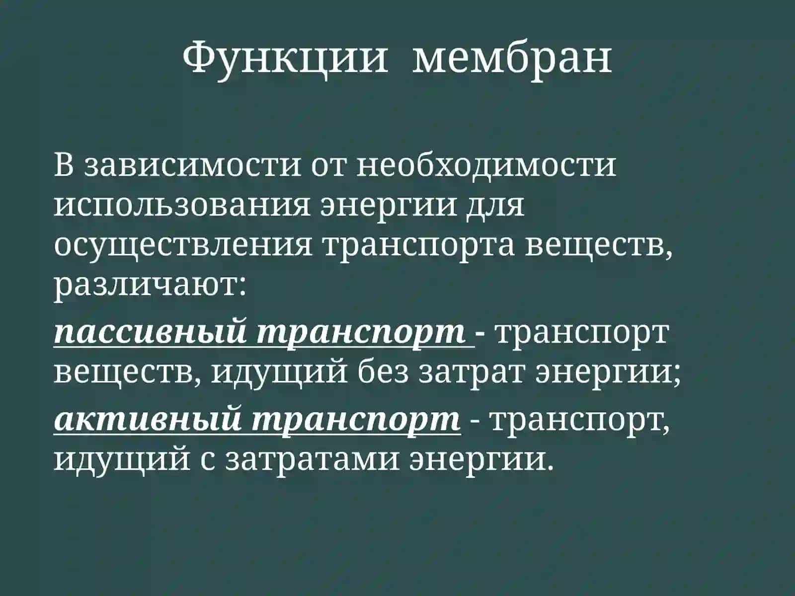 Транспорт веществ через мембраны 4