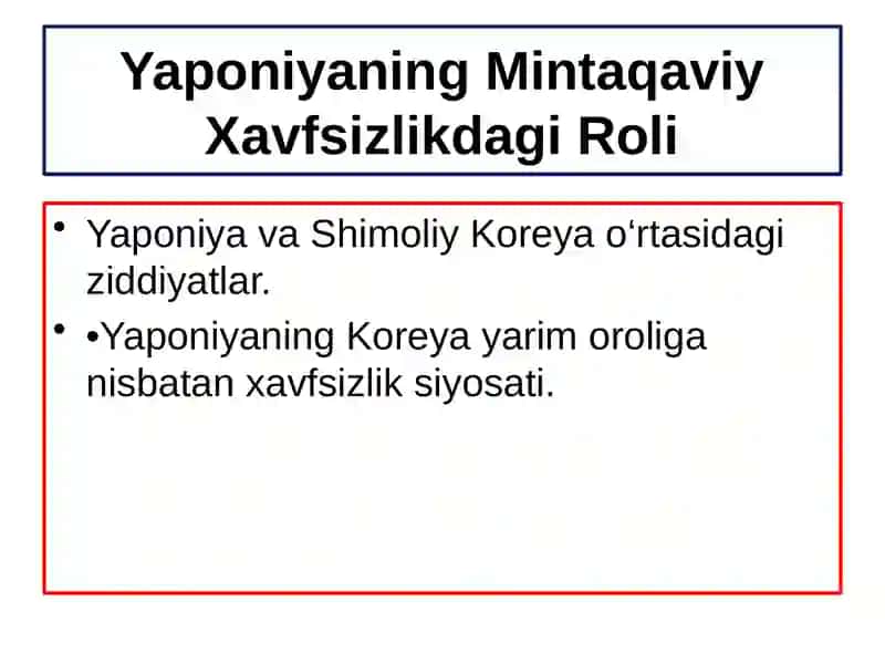 KOREYA MINTAQASIDAGIXAVFSIZLIK MASALALARI 4