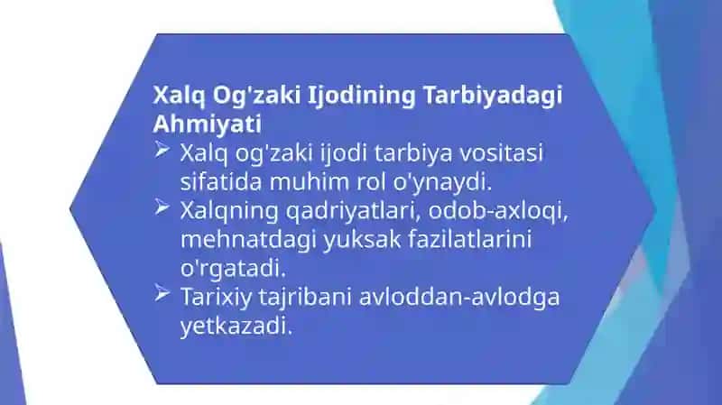 Xalq Og'zaki Ijodining Tarbiyadagi Ahmiyati 4