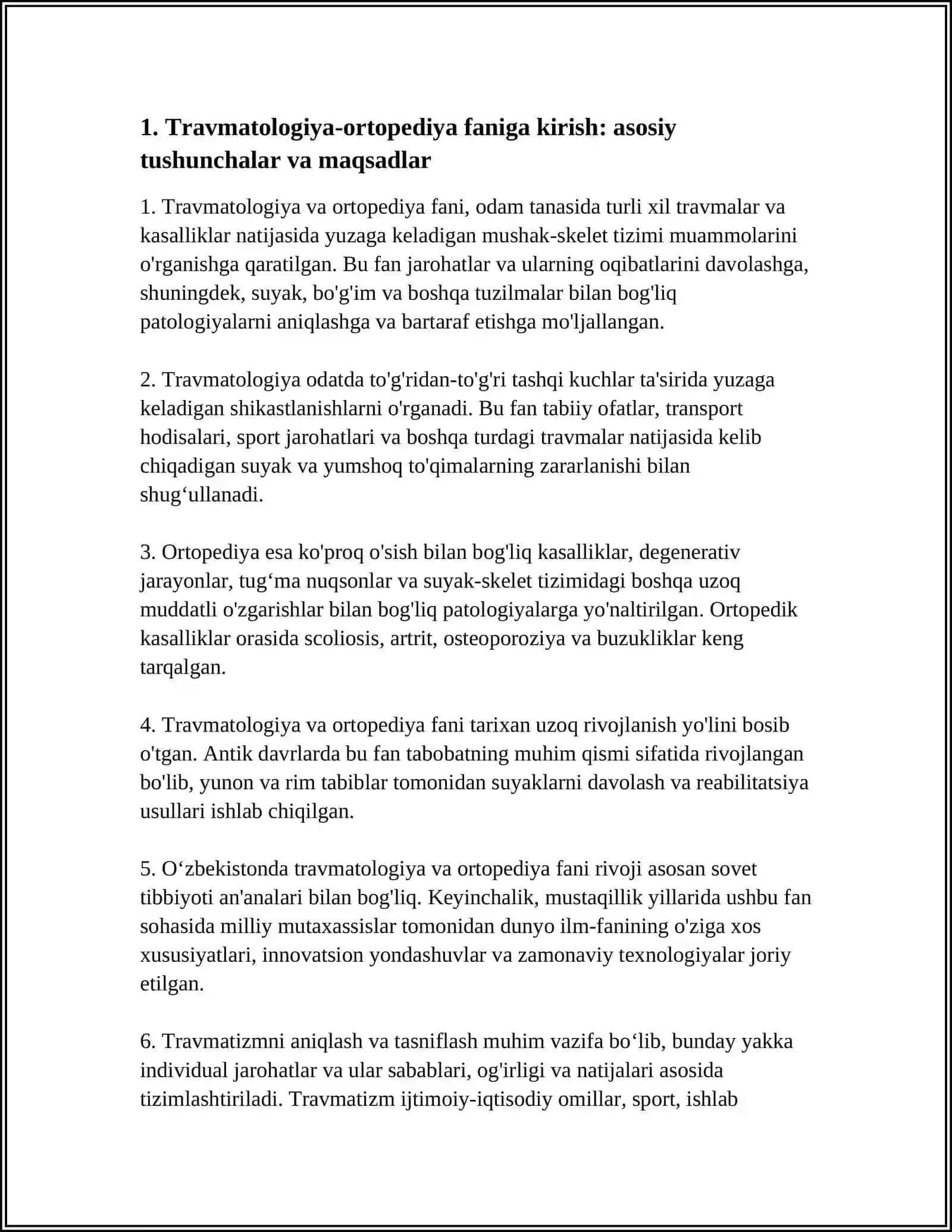 TRAVMATOLOGIYA-ORTOPEDIYA FANIGA KIRISH 4