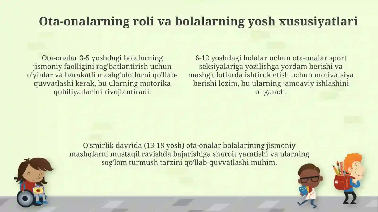 Oilada jismoniy tarbiya berish 4