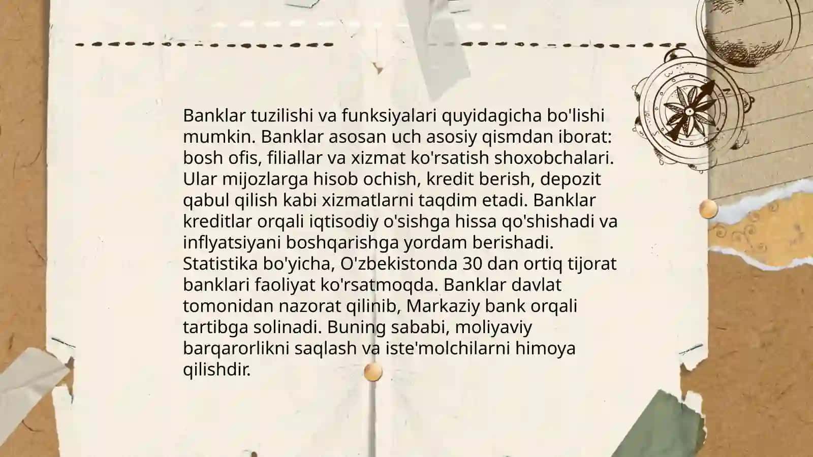 PUL-KREDIT TIZIMI. BANKLAR VA ULARNING BOZOR IQTISODIYOTIDAGI ROLI 4