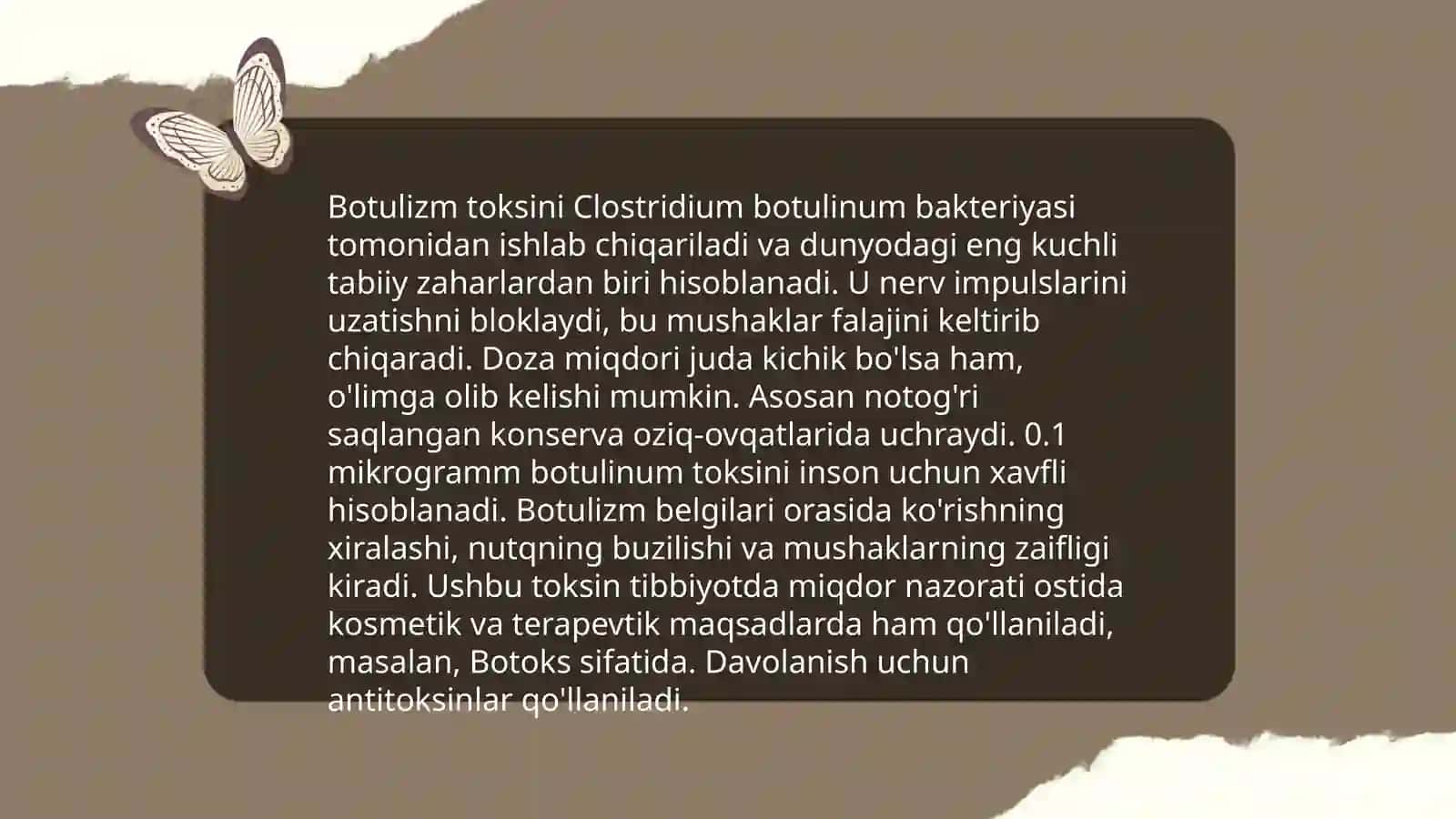 Oziq-ovqat kasalliklarini keltiradigan mikroorganizmlar 4