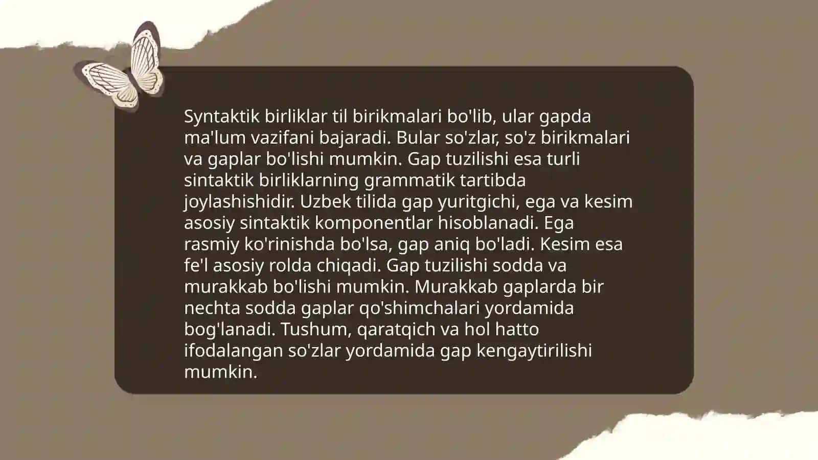 Gap sintaktik birlik haqida 4