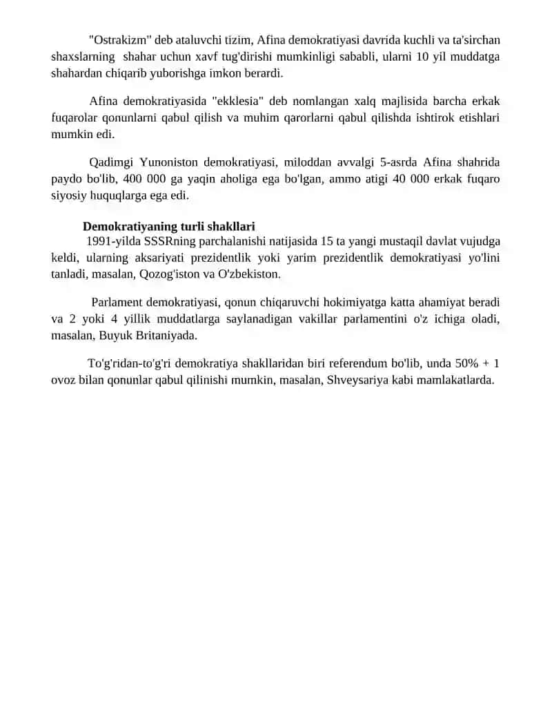 Demokratiya rivojlanishi 4