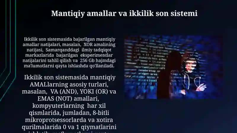 Ikkilik sanoq sistemasining tadbiqi 4