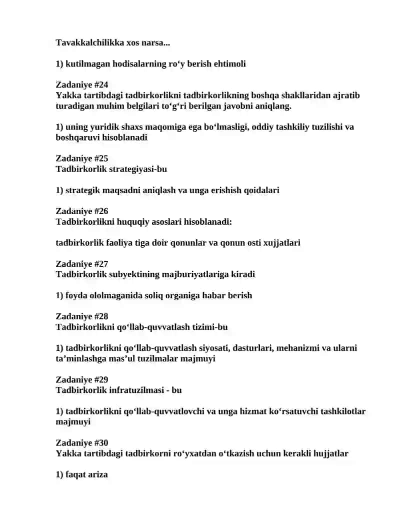 Tadbirkorlik faoliyati 4