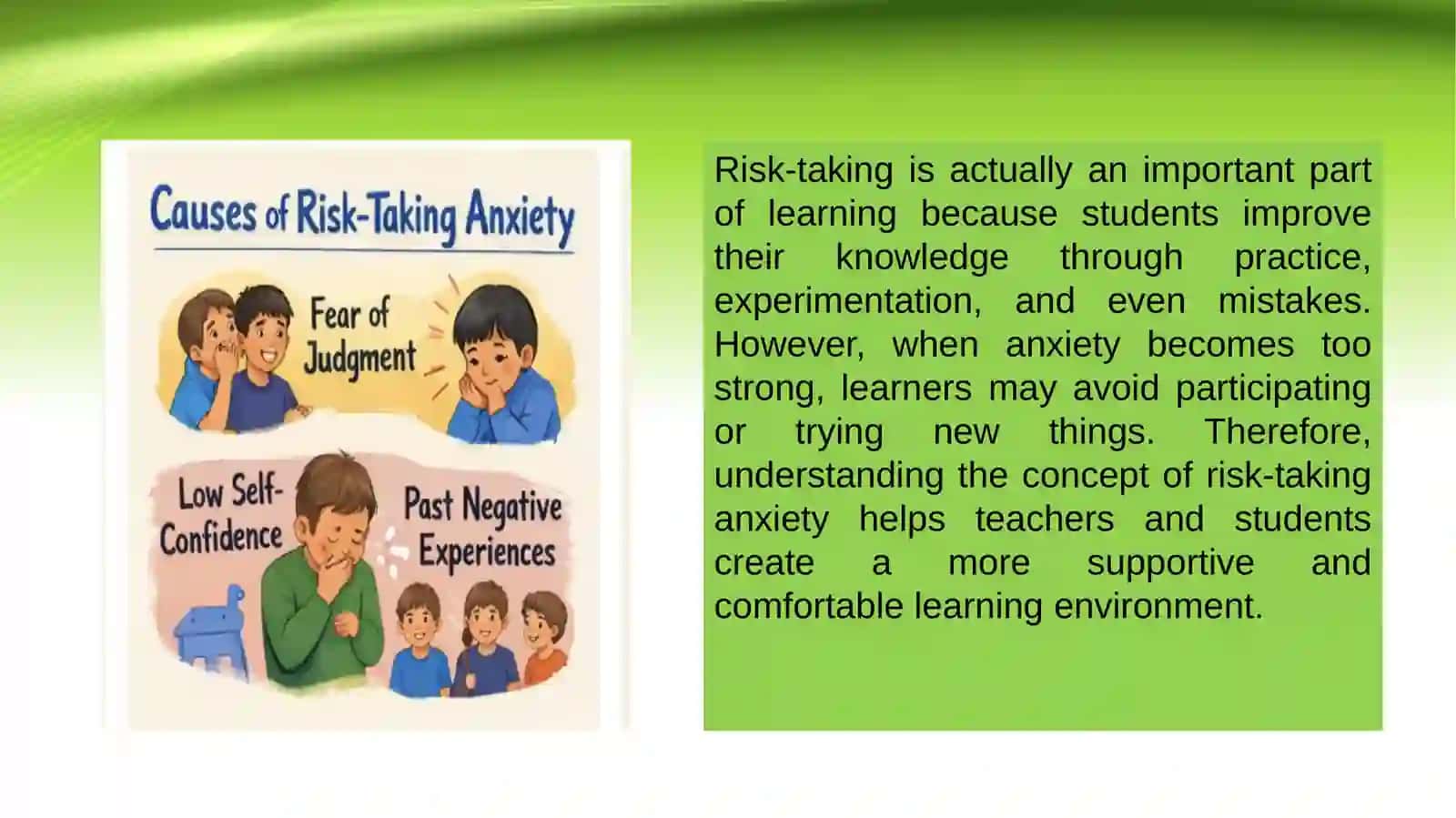 Risk-taking anxiety in education 4