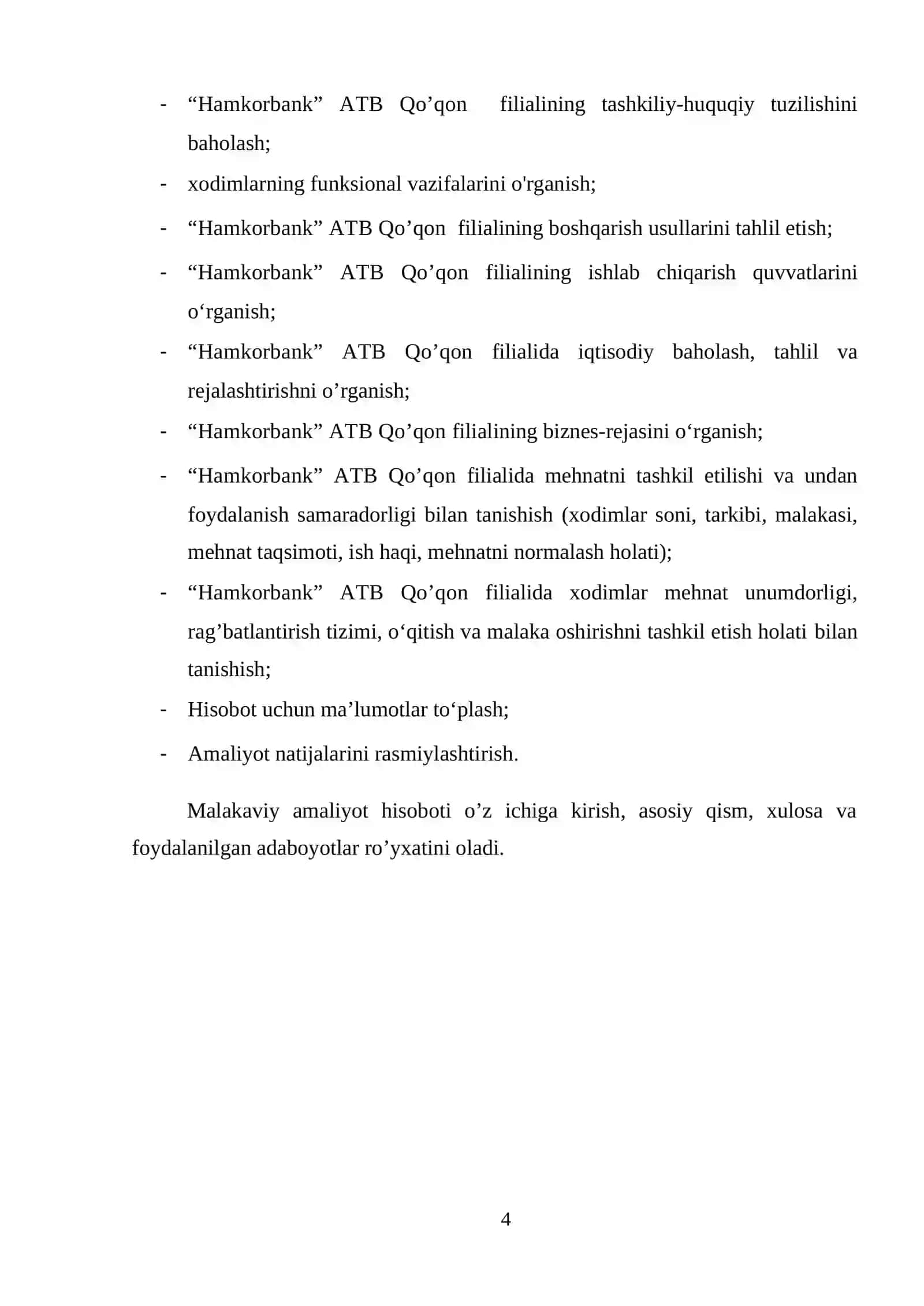 MALAKAVIY AMALIYOT Hamkorbank 4