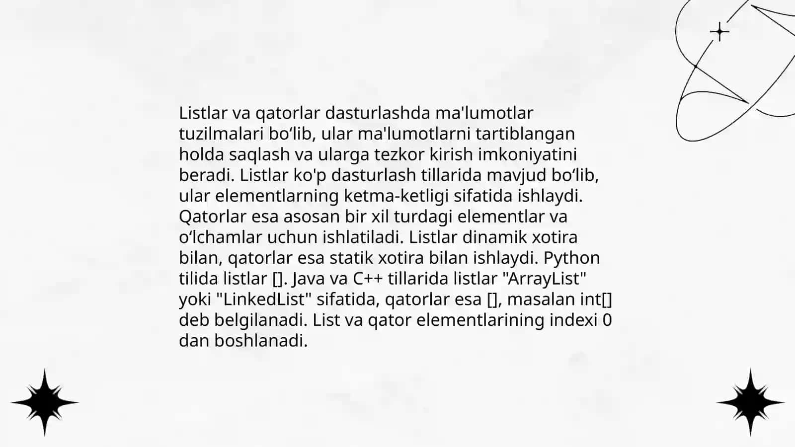 Ma'lumotlar strukturalari 4