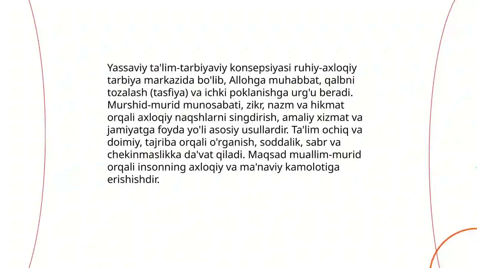 Ahmad Yassaviyning pedagogik qarashlari 4