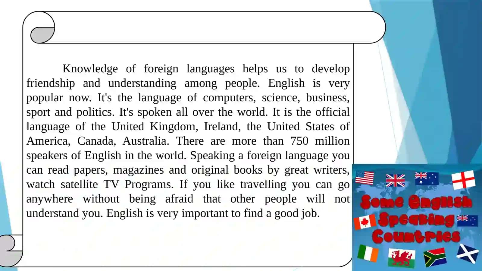 English is a language of communication 4