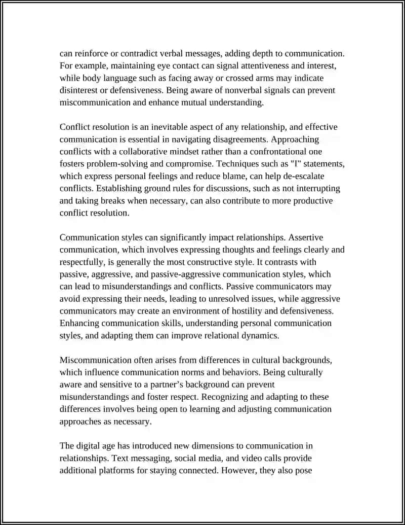 Communication in Relationships 4