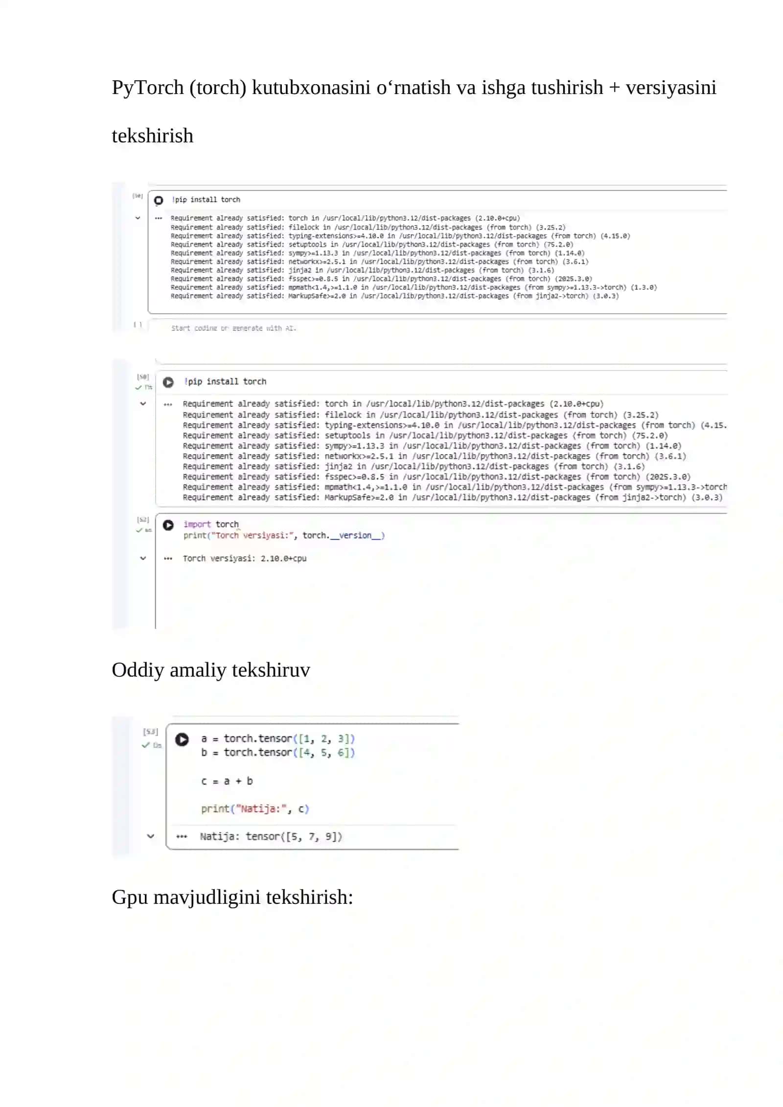 PYTHON MUHITIDA DASTURNI ISHGA TUSHIRISH, QO‘SHIMCHA KUTUBXONALARNI O‘RNATISH 4