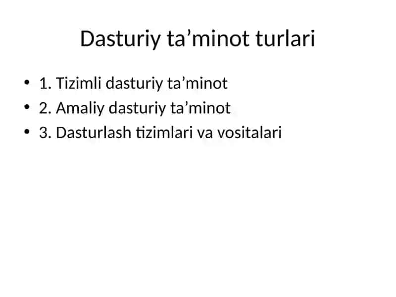 Tizimli va amaliy dasturiy ta’minotning rivojlanish tendensiyalari 4