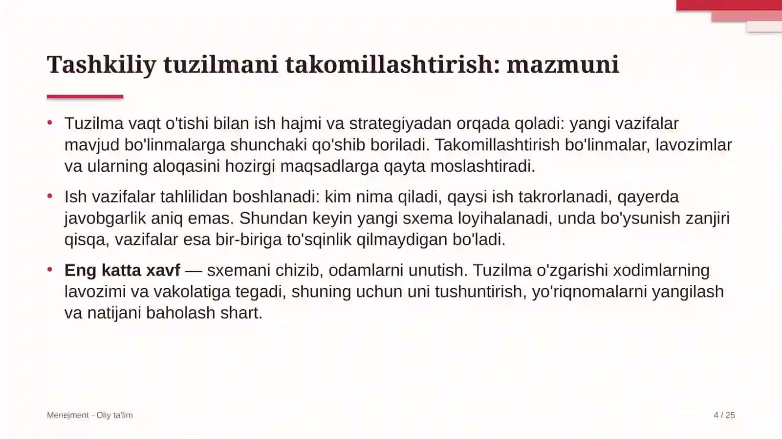 Alkogolsiz ichimliklar ishlab chiqarishda tashkiliy tuzilmani takomillashtirish 4
