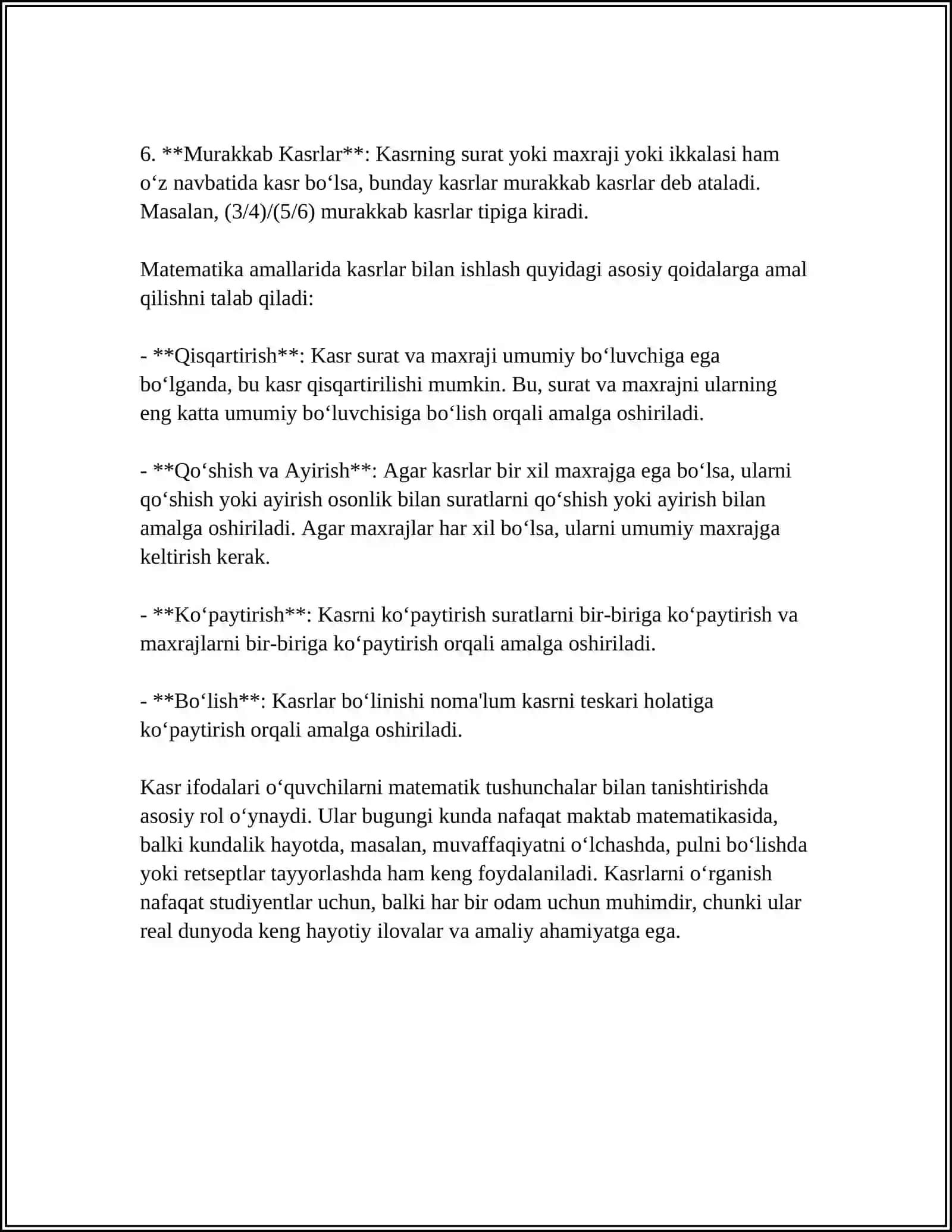 ENG SODDA RATSIONAL KASRLARNI INTEGRALLASH 4