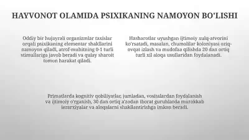 Psixikaning filogenetik taroqqiyoti 4