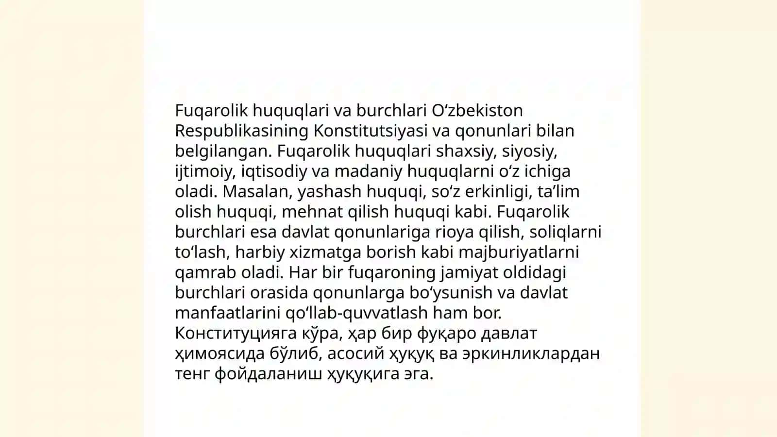 O'zbekiston respublikasi kanstitutsiyasi 4