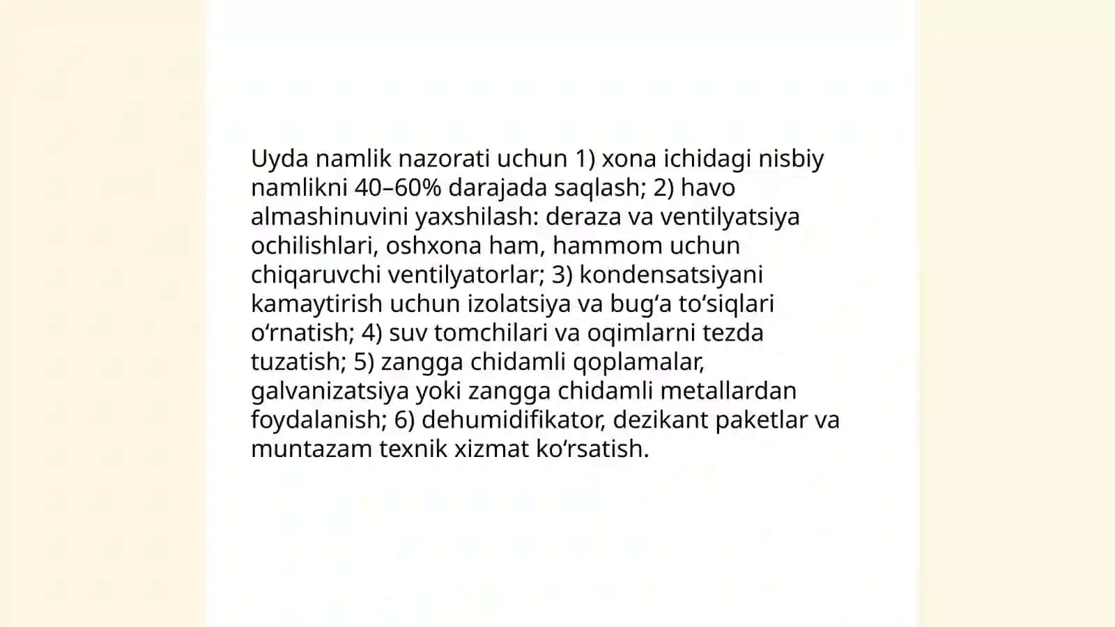 Uyda karroziyani kamaytirish yollari 4