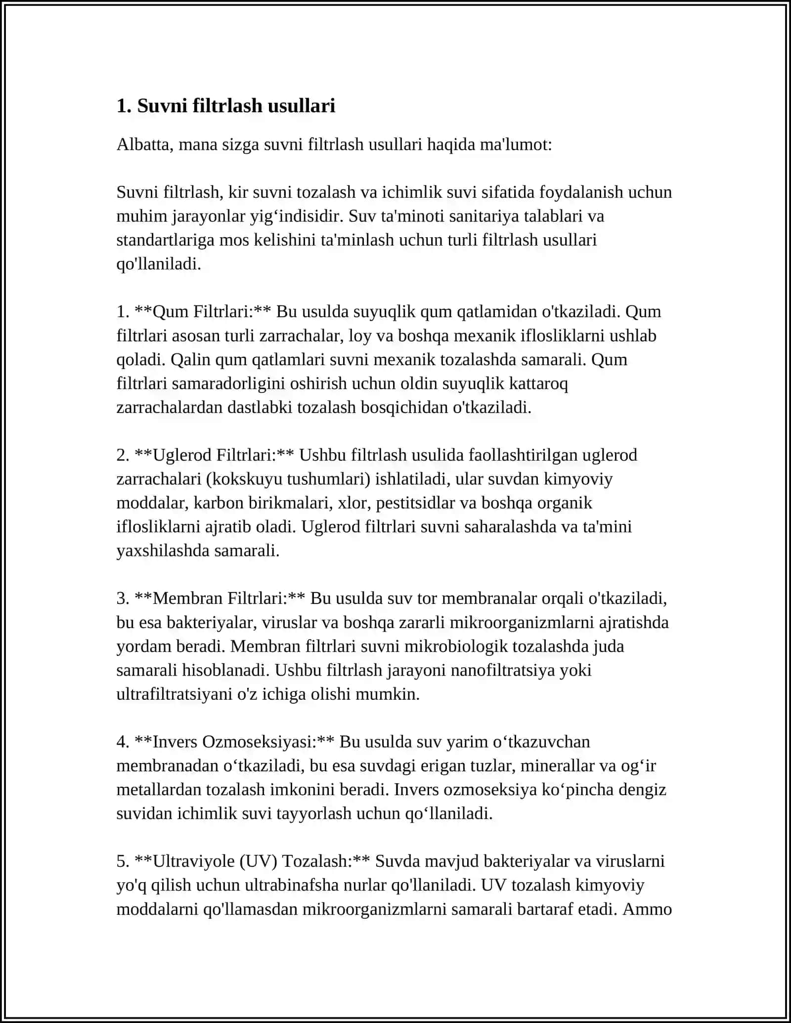 ICHIMLIK SUVINING SIFATINI YAXSHILASHDAGI ASOSIY USULLAR 4