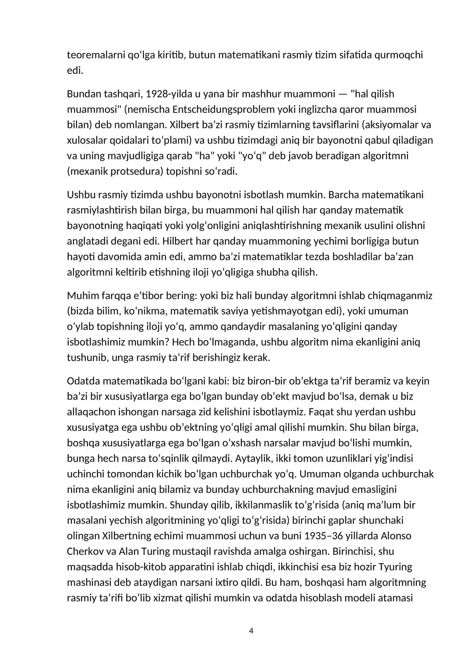Algoritmik tillar va dasturlash fanidan KURS ISHI 4