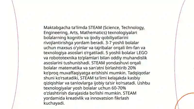 Maktabgacha ta'limda STEAM texnologiyalari 4