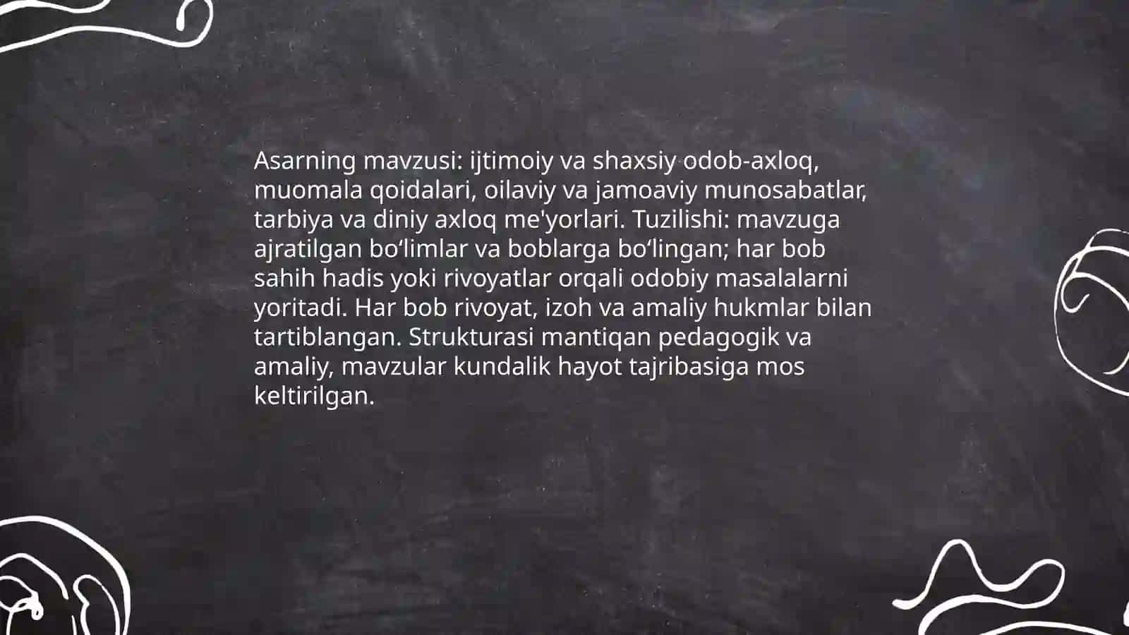 Imom Buxoriyning '' Al-Adab al mufrad,, asari haqida 4