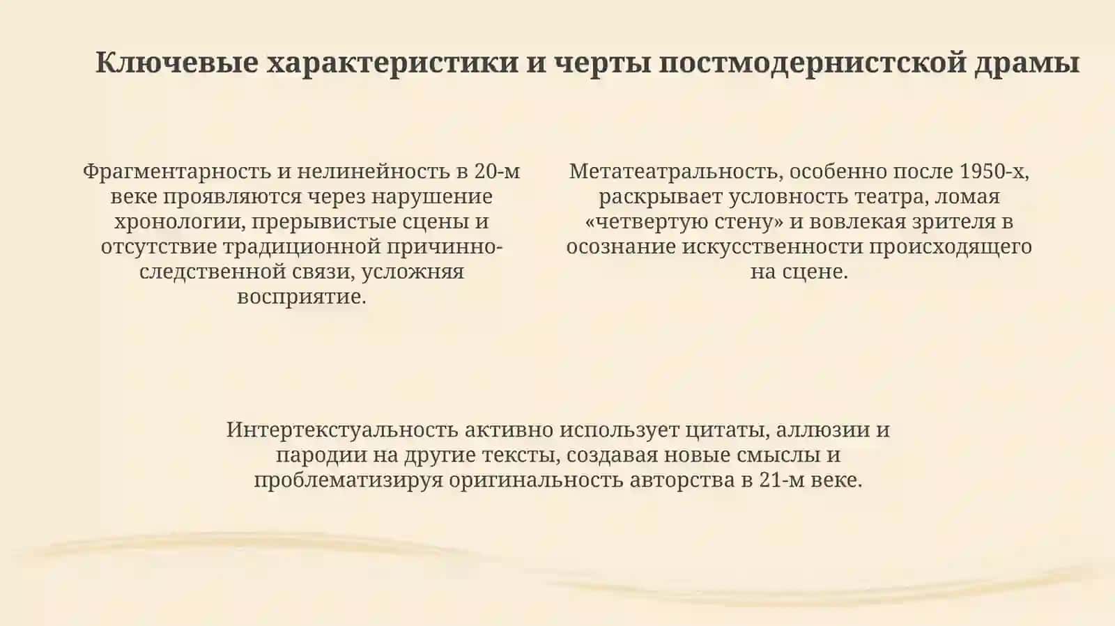 Постмодернистская драма: черты и контекст 4