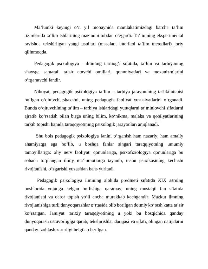 Pedagogik psixologiya: Ta'lim jaroyonida psixologik omillar 4