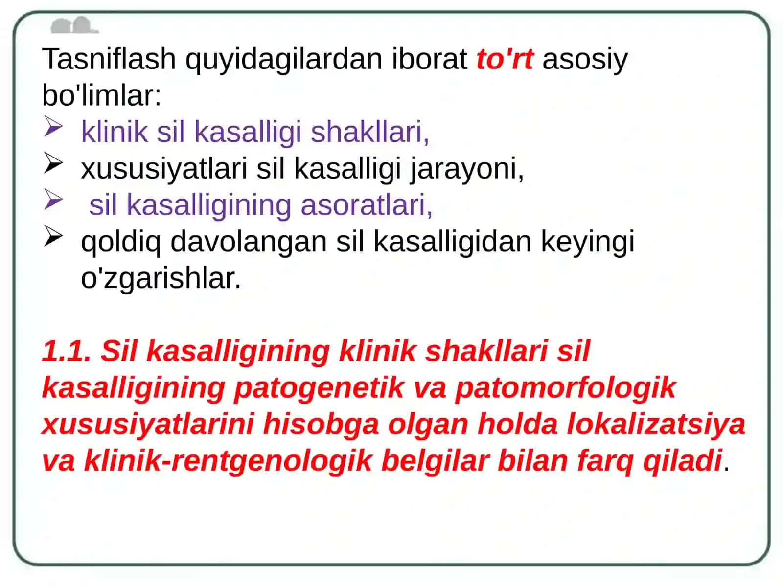 Tuberkulyozning kliniktasni fi 4