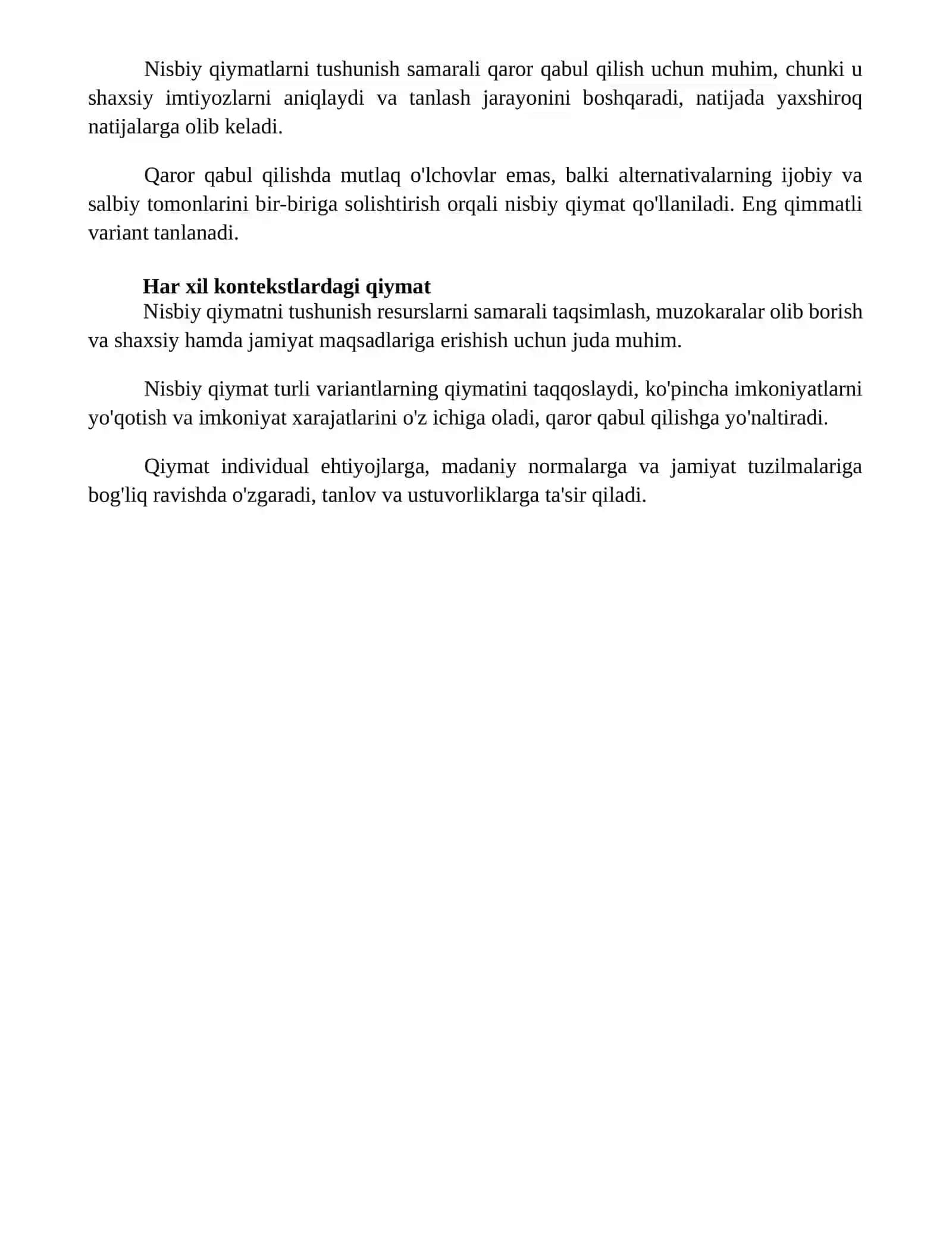 Nisbiy qiymatlar 4